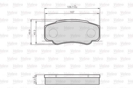 Фото автозапчасти колодки гальмівні CITROEN T. JUMPER 2,0-2,8HDI 02- Valeo 872921