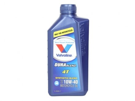 Фото автозапчасти масло для 4-тактных двигателей DURABLEND (1L+) SAE 10W40 API SL; JASO MA-2 VALVOLINE DURABLEND 4T 10W40 1L