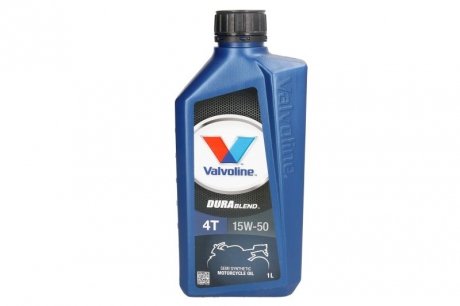 Фото автозапчастини олива для 4-тактних двигунів VALVOLINE DURABLEND 4T 15W50 1L (фото 1)