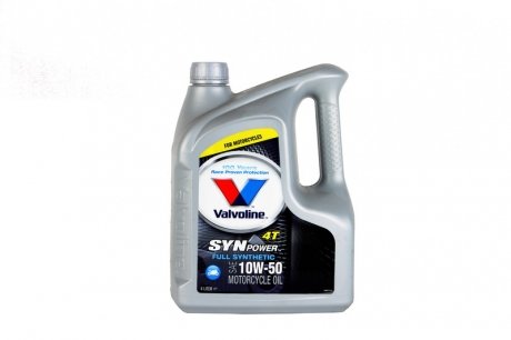 Фото автозапчасти олива для 4-тактних двигунів VALVOLINE SYNPOWER 4T 10W50 4L