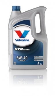 Фото автозапчасти олива для двигуна VALVOLINE SYNPOWER 5W40 5L