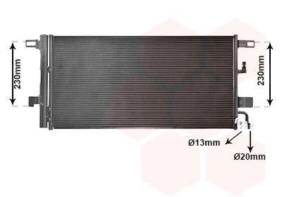 Радиатор кондиционера Audi A4 15+ (пр-во) Van Wezel 03015703 (фото 1)