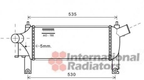 Фото автозапчастини інтеркулер NISSAN NAVARA (2005) 2.5 DCI Van Wezel 13004339 (фото 1)