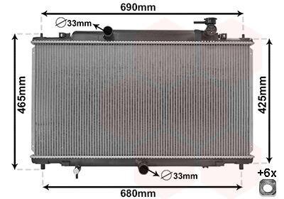 Фото автозапчастини радіатор охолодження Mazda 6 13+ 2.0/2.5 Van Wezel 27002280