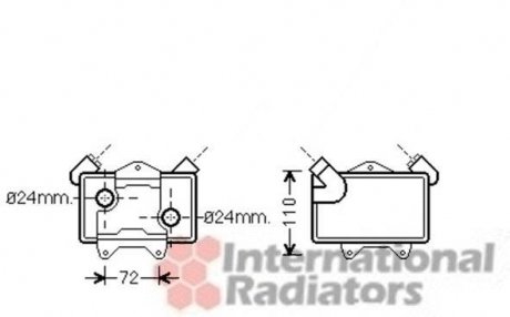 Радиатор масляный MB W202 25TD 95-00 (пр-во) Van Wezel 30003477 (фото 1)