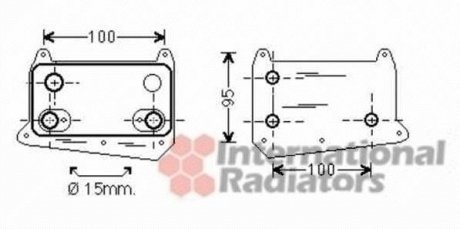 Радиатор масляный MB W/S210 - W163 (пр-во) Van Wezel 30003552 (фото 1)