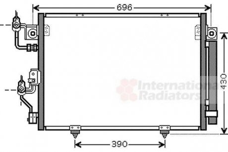 Фото автозапчасти радиатор кондиционера MITSUBISHI PAJERO (V60, 70) (00-) 3.0i V6 24V Van Wezel 32005191 (фото 1)