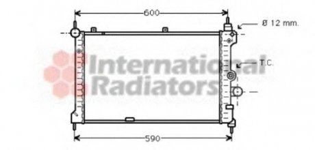 Радіатор охолодження двигуна KADETT E15TD/ASTRA F 17TD Van Wezel 37002127