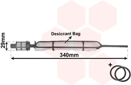 Фото автозапчастини осушувач кондиціонера Van Wezel 3700D378