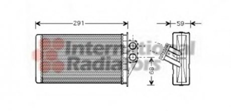 Радиатор печки Peugeot 307 1.4HDI-2.0HDI 00-09 Van Wezel 40006228