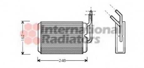 Фото автозапчасти радіатор пічки Van Wezel 43006220