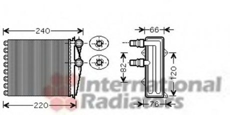 Радиатор печки Opel Vivaro/ Renault Trafic 01- Van Wezel 43006380 (фото 1)