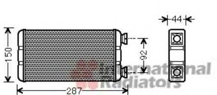Радиатор печки Opel Movano 1.9/2.2.2.5 CDTI/Renault Master 2.2/2.5/2.8 dCi 01- Van Wezel 43006457