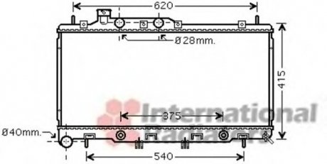 Фото автозапчасти радиатор LEGACY4/OUTBACK 30i 03-09 Van Wezel 51002069 (фото 1)