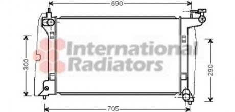 Радиатор охлаждения TOYOTA AVENSIS (T25) (03-)/COROLLA (01-) Van Wezel 53002302