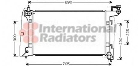Радиатор охлаждения TOYOTA COROLLA/ AVENSIS 00- (пр-во) Van Wezel 53002323 (фото 1)