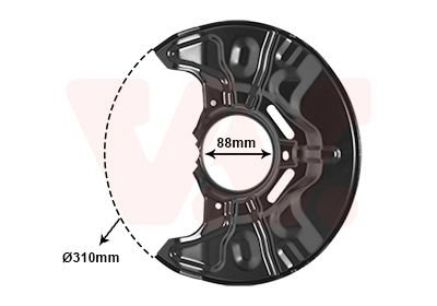 Фото автозапчастини os£ona tarczy hamulcowej toyota Van Wezel 5307372