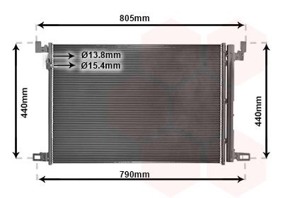 Радиатор кондиционера AUDI A 6 / S 6 (C8) (18-) 40 TDI/ Q7 15+ (пр-во) Van Wezel 58015705 (фото 1)