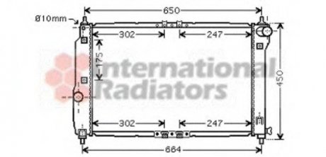 Радиатор охлаждения CHEVROLET AVEO (T250, T255) (05-) 1.4 i 16V (пр-во) Van Wezel 81002067 (фото 1)