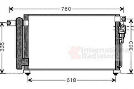 Радиатор кондиционера KIA RIO (пр-во) Van Wezel 83005081 (фото 1)