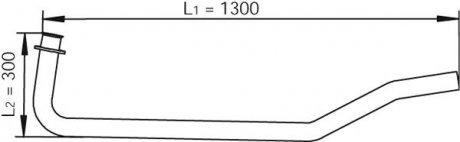 Труба глушителя начальная L2000 Vanstar 30102MN (фото 1)
