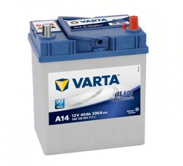 Акумуляторна батарея 40Ah/330A (187x127x227/+R/B00) Blue Dynamic A14 Азія VARTA 540126033 3132 (фото 1)