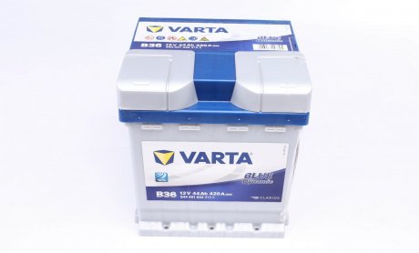 Аккумуляторная батарея 44Ah/420A (175x175x190/+R/B13) Blue Dynamic B36 VARTA 544401042 3132 (фото 1)