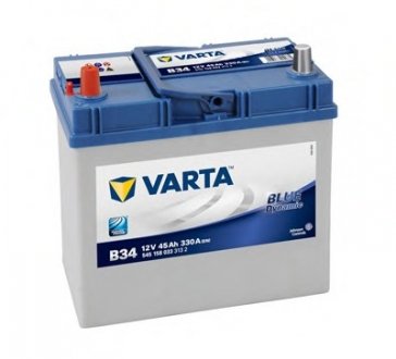 Акумуляторна батарея 45Ah/330A (238x129x227/+L/B00) Blue Dynamic B34 Азія VARTA 545158033 3132