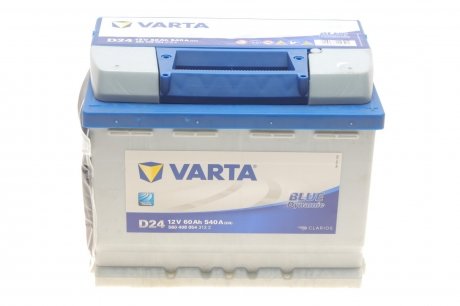 Аккумуляторная батарея 60Ah/540A (242x175x190/+R/B13) Blue Dynamic D24 VARTA 560408054 3132 (фото 1)