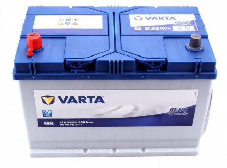 Акумуляторна батарея 95Ah/830A (306x173x225/+L/B01) Blue Dynamic G8 Азія VARTA 595405083 3132