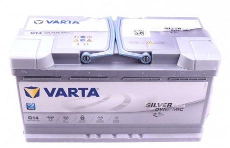 Акумуляторна батарея 95Ah/850A (353x175x190/+R/B13) (Start-Stop AGM) Silver Dynamic G14 VARTA 595901085 D852 (фото 1)