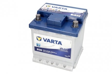 Акумулятор 12V 44Ah/420A BLUE DYNAMIC (P+ 1) 175x175x190 B13 - стопа висотою 10,5 мм (стартер) VARTA B544401042
