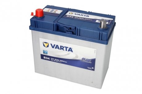 Аккумулятор 12V 45Ah/330A BLUE DYNAMIC (L+ 1) 238x129x227 B00 - без опоры (стартер) VARTA B545158033 (фото 1)