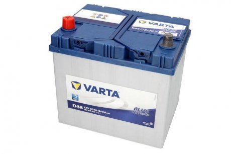 Аккумулятор 12В 60Ач/540А BLUE DYNAMIC (L+ 1) 232x173x225 B00 - без опоры (стартер) VARTA B560411054