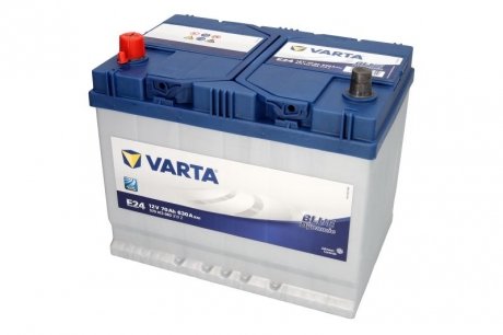 Акумулятор 12V 70Ah/630A BLUE DYNAMIC (L+ 1) 261x175x220 B01 - стопа висотою 10,5 мм (стартер) VARTA B570413063