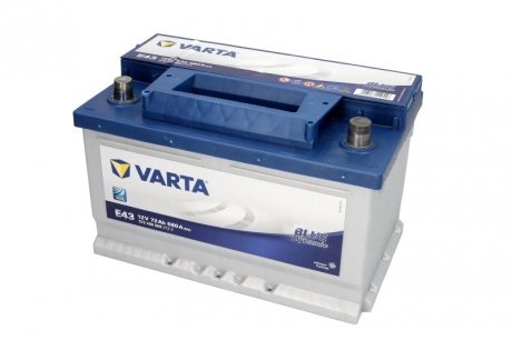 Аккумулятор 12V 72Ah/680A BLUE DYNAMIC (P+1) 278x175x175 B13 - ножка высотой 10,5 мм (стартер) VARTA B572409068 (фото 1)