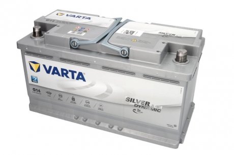 Акумулятор 12V 95Ah/850A START&STOP AGM (P+ 1) 353x175x190 B13 - стопа висотою 10,5 мм (agm/стартер) VARTA VA595901085