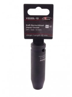 Головка ударна HEX (1/2", 10mm) довга VIGOR V5550L-10 (фото 1)
