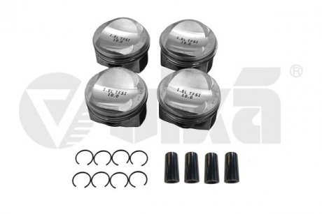 Комплект поршней с кольцами и пальцами Skoda Octavia, Superb/Audi A3, A5,TT/VW P VIKA K11786301 (фото 1)
