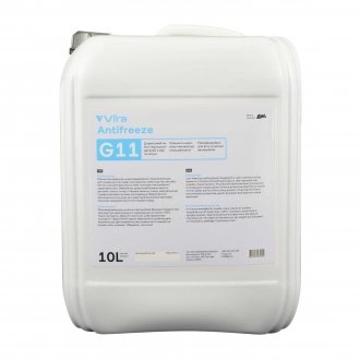 Рідина охолоджуюча/антифриз Antifreeze G11 -40°C синя 10 кг Vira VI0022