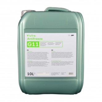 Жидкость охлаждающая/антифриз Antifreeze G11 -40°C зеленая 10 кг Vira VI0032 (фото 1)