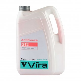 Жидкость охлаждающая/антифриз Antifreeze G12 -40°C красная 5 кг Vira VI0041 (фото 1)