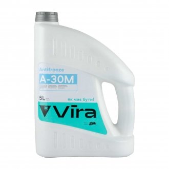 Жидкость охлаждающая/антифриз Antifreeze А-30М -30°C синяя 5 кг Vira VI0051