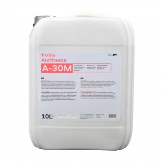 Жидкость охлаждающая/антифриз Antifreeze А-30М -30°C красная 10 кг Vira VI0072