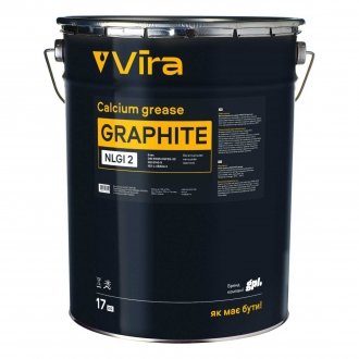 Мастило універсальне Graphite пластичне гравфітне чорне 17 кг Vira VI0602 (фото 1)