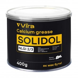 Мастило універсальне Солідол жировий пласичне мінеральне жовте 400 г Vira VI0612