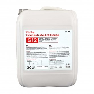 Жидкость охлаждающая/антифриз концентрат Concentrate Antifreeze G12 красная 20 кг Vira VI5001