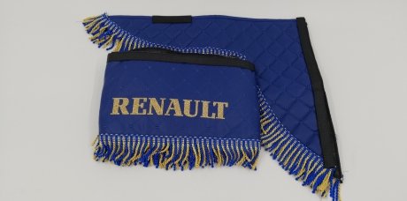 Шторка в кабіну еко шкіра Renault синій 3шт Vistrim 11014SHR (фото 1)
