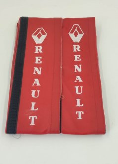 Чехол на ручки салона внутренние кожаные Renault красный универсальные Vistrim 11045RVI