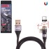 Фото автозапчасти кабель магнітний шарнірний USB - Micro USB 3А, 2m, black (швидка зарядка / передача даних) Voin VC-6602M BK (фото 1)